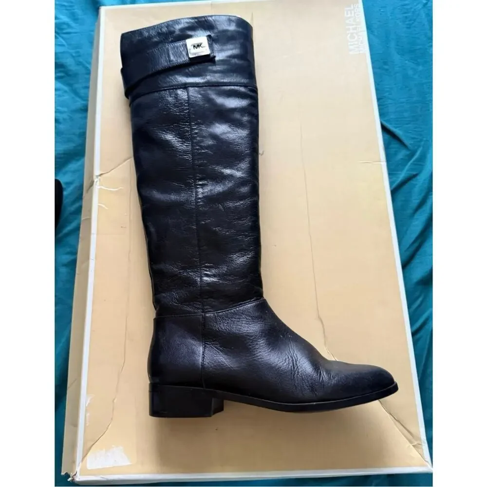 Michael Kors Devenport Boots Leather Knee High Women's Size 6M